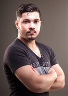 portrait of a muscular young man