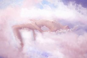 naked girl in the clouds