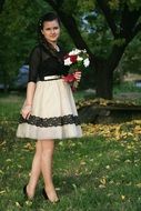 Beauty girl in a park