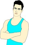 Blue tank top as a clipart