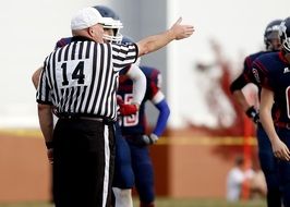 referee at a football match