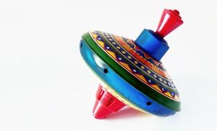 colorful spinning top as a children's toy