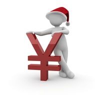 Santa Claus near the mark