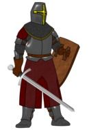 Clipart of warrior in armor