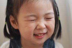 Shanghai child girl with closed eyes