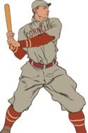 vintage baseball player in the picture