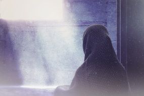 poor woman in the cold