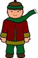 Boy in a winter clothes