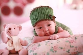 photo session of a newborn baby
