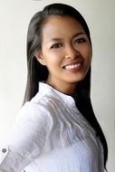 portrait of Pretty Girl smiles