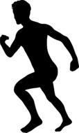 Man Running sign drawing