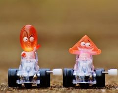 funny figures of racing cars