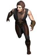 figure of a running man