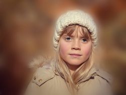 blond girl in autumn