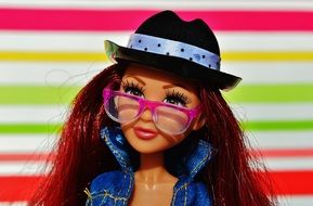 doll, Pretty girl in glasses