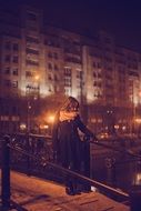 the girl on the evening street