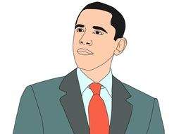 illustration of barack obama