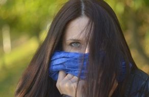 portrait of a girl with a scarf