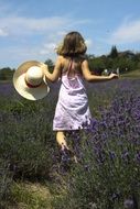 Little Girl in Lavender Field