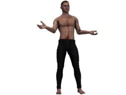 sporty man in digital art