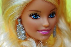 pretty face with blue eyes and pink lips Barbie dolls
