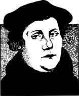 portrait of martin luther as a graphic image