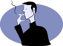 smoking person drawing