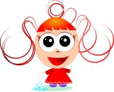 Cartoon Cute Girl drawing
