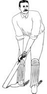Cricketer Man drawing