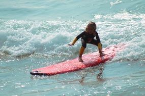 surfing child