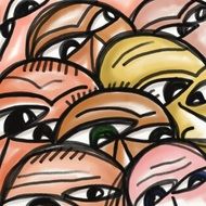 drawing of a group of people