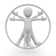 3d image of the Vitruvian man