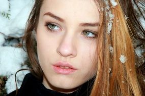 Girl with Green Eyes and red hair