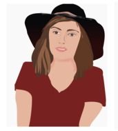 Portrait of the girl with the hat clipart