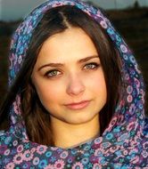 beautiful girl in east scarf