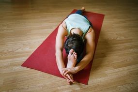 woman doing yoga