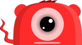 Cute Monster Red drawing