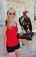 blonde with eagle