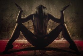 erotic photo session of a beautiful girl