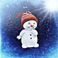 cute drawn snowman