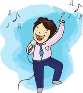 Singing man clipart