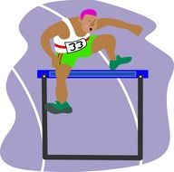 drawing of hurdling