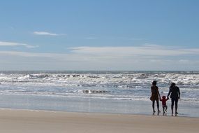 happy family on the sunny coast