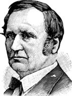 painted portrait of vintage man in suit