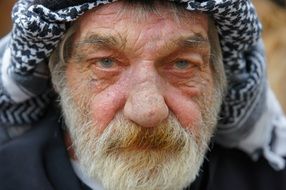 portrait of arab old man with beard