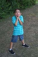 funny boy outdoors