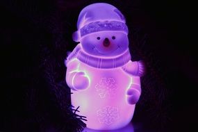 snowman like purple neon decoration