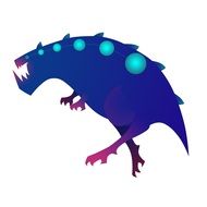 painted blue thai dragon