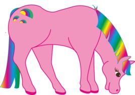 Rainbow Pony Pink drawing