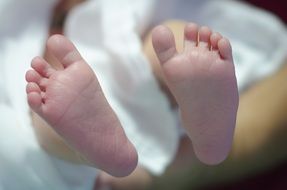 Baby feet of the new born